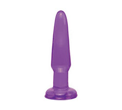 Basix Rubber Works Beginners Butt Plug Waterproof 3.75 Inch Purple